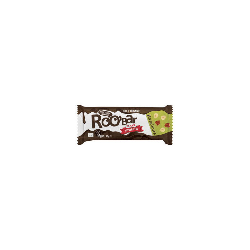 RoobarRoobar-Riegel Protein Haselnuss mit Schokoladenüberzug